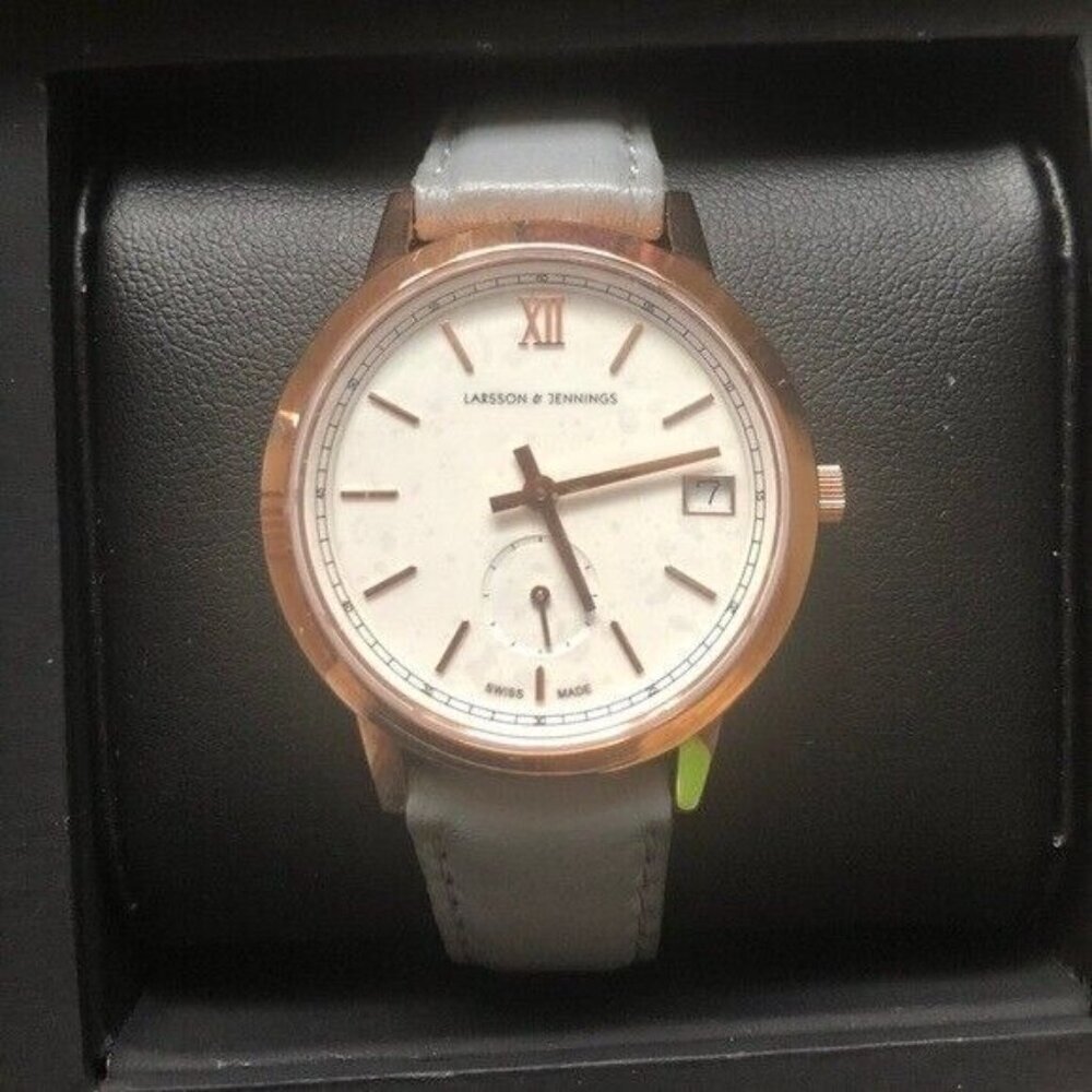 Larsson Jennings watch Made in Switzerland gray rose gold plate W000003